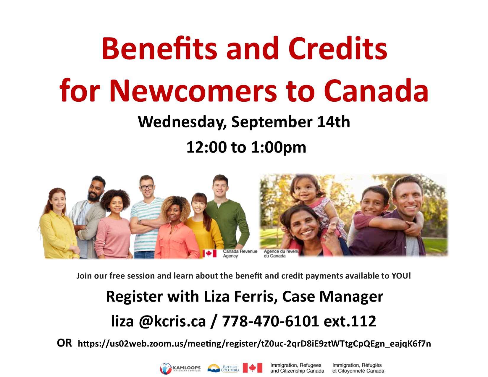 CRA Benefits & Credits for to Canada Kamloops Immigrant Services
